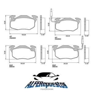 Pastilla de Freno XSara/Saxo/Zx/Clio/306 Bendix