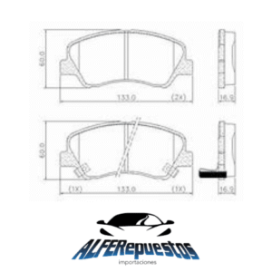 Pastillas de Freno KIA Cerato 1.6 13/ HY HB20 12/