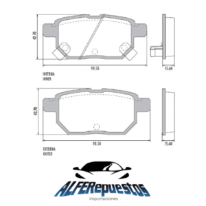 Pastillas de Freno Tras Corolla 08/ Lifan/Geely