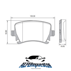 Pastillas de Freno Tras Vw Vento 2.5 -11 Bora 2.0
