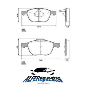Pastilla de Freno Ford Focus-Ecosport 2.0 Duratec